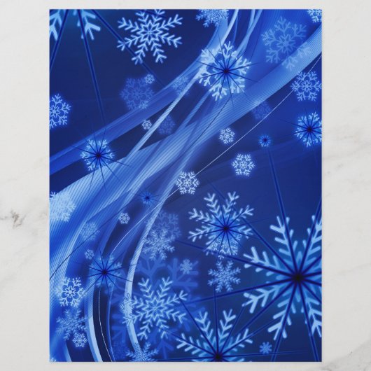 Blaue Schneeflocken (Vorderseite)