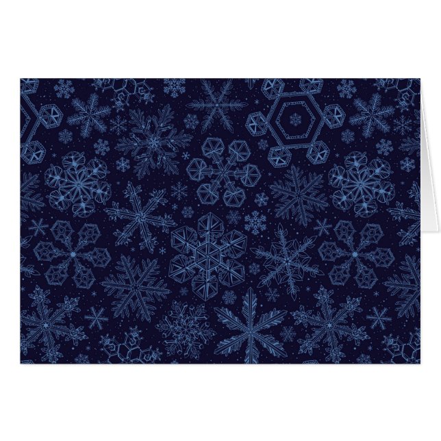 Blaue Schneeflocken (Vorderseite (Horizontal))