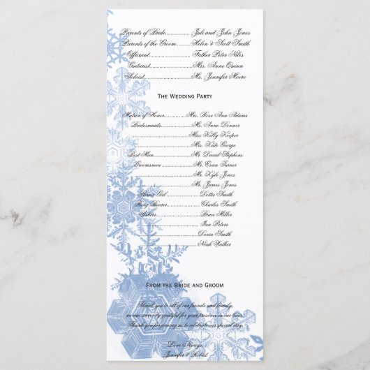 Blaue Schneeflocken auf dem Programm der weißen Ho (Rückseite)