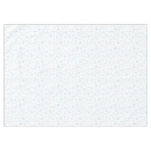 Blaue Schneeflocken auf Weiß Tischdecke (Vorderseite (Horizontal))