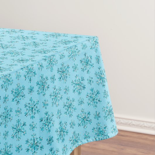 Blaue Schneeflocken-BAUMWOLLE 60x84 Tischdecke (Beispiel)