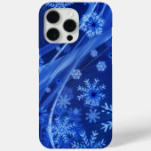 Blaue Schneeflocken Case-Mate iPhone Hülle (Rückseite)