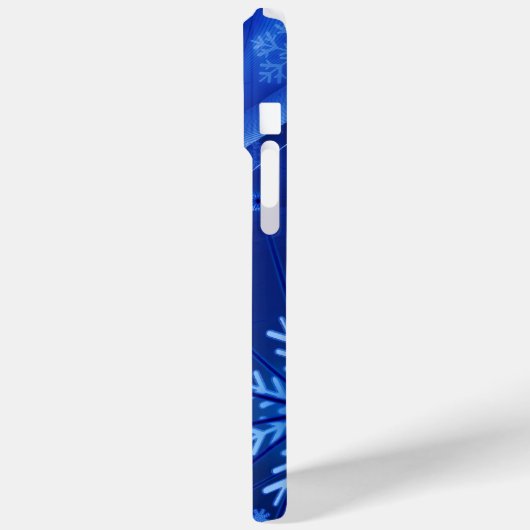 Blaue Schneeflocken Case-Mate iPhone Hülle (Rückseite / Links)
