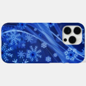 Blaue Schneeflocken Case-Mate iPhone Hülle (Rückseite (Horizontal))