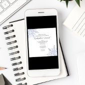 Blaue Schneeflocken der White Winter Engagement Pa Einladung