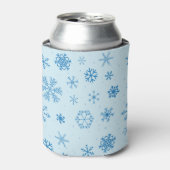Blaue Schneeflocken Dosenkühler (Kanne Vorderseite)