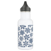 Blaue Schneeflocken Edelstahlflasche (Links)