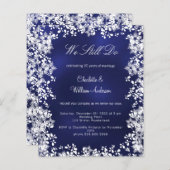 Blaue Schneeflocken - Einladung zur Erneuerung (Vorne/Hinten)