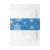 Blaue Schneeflocken Einladungsbanderole (Vorderseite Beispiel)