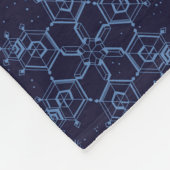 Blaue Schneeflocken Fleecedecke (Ecke)