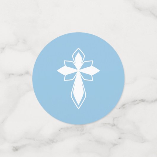 Blaue Schneeflocken Foto Wintertaufe Konfetti (Klein Vorderseite)