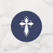 Blaue Schneeflocken Foto Wintertaufe Konfetti (Klein Vorderseite)