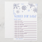 Blaue Schneeflocken für Kinderdusche Briefpapier (Vorne/Hinten)