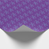 Blaue Schneeflocken Geschenkpapier (Ecke)