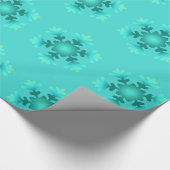 Blaue Schneeflocken Geschenkpapier (Ecke)