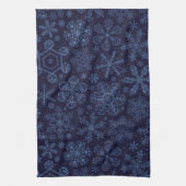 Blaue Schneeflocken Geschirrtuch (Vertikal)