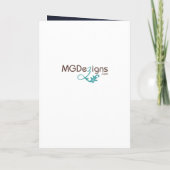 Blaue Schneeflocken im Winter Einladung zur Hochze (Rückseite)