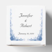 Blaue Schneeflocken in der Box "Weiße Gastgeschenk Geschenkschachtel (Oben)