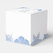 Blaue Schneeflocken in der Box "Weiße Gastgeschenk Geschenkschachtel (Rückseite)