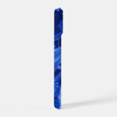 Blaue Schneeflocken iPhone 15 Hülle (Rechte Seite)