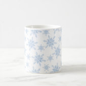 Blaue Schneeflocken Kaffeetasse (Mittel)