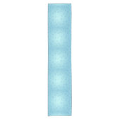 Blaue Schneeflocken Kurzer Tischläufer (Vorderseite)