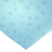 Blaue Schneeflocken Kurzer Tischläufer (Ecke)