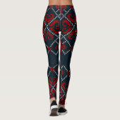 Blaue Schneeflocken  Leggings (Rückseite)