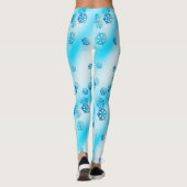 Blaue Schneeflocken Leggings (Rückseite)