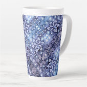 Blaue Schneeflocken Milchtasse (Rechte Ecke)