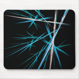 Blaue Schneeflocken Mousepad