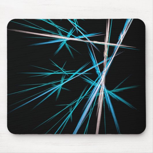 Blaue Schneeflocken Mousepad (Vorne)
