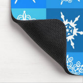 Blaue Schneeflocken Mousepad (Ecke)