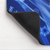 Blaue Schneeflocken Mousepad (Ecke)