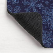 Blaue Schneeflocken Mousepad (Ecke)