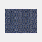 Blaue Schneeflocken-Musterdecke Fleecedecke (Vorderseite (Horizontal))