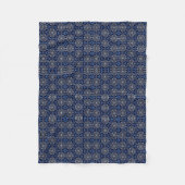Blaue Schneeflocken-Musterdecke Fleecedecke (Vorderseite)
