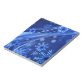 Blaue Schneeflocken Notizblock (Rotiert)
