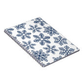 Blaue Schneeflocken Notizblock (Rechte Seite)