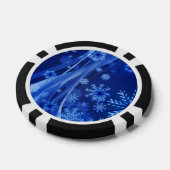 Blaue Schneeflocken Pokerchips (Einzeln)
