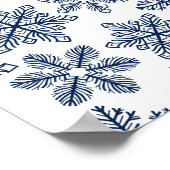 Blaue Schneeflocken Poster (Ecke)
