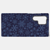 Blaue Schneeflocken Samsung Galaxy Hülle (Rückseite (Horizontal))