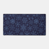 Blaue Schneeflocken Schreibtischunterlage (Vorderseite)