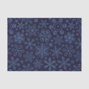 Blaue Schneeflocken Seidenpapier