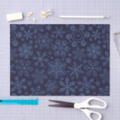 Blaue Schneeflocken Seidenpapier (Handwerk)