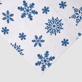 Blaue Schneeflocken Seidenpapier (Ausschnitt)