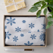 Blaue Schneeflocken Seidenpapier (Geschenk)