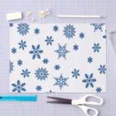 Blaue Schneeflocken Seidenpapier (Handwerk)