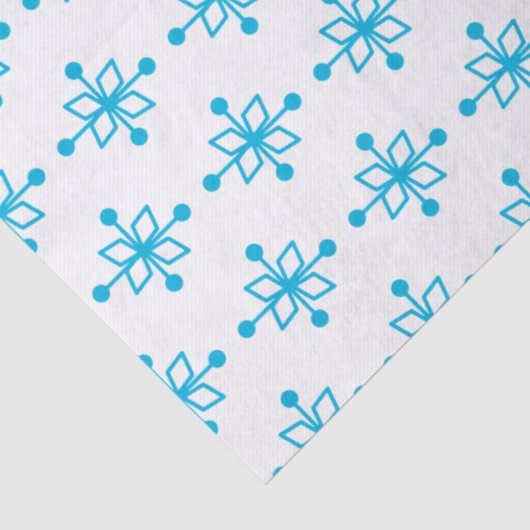 Blaue Schneeflocken Seidenpapier (Detail)