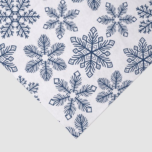 Blaue Schneeflocken Seidenpapier (Ausschnitt)